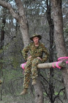 Stuart at Cadet camp