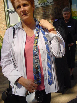School Tie with badges